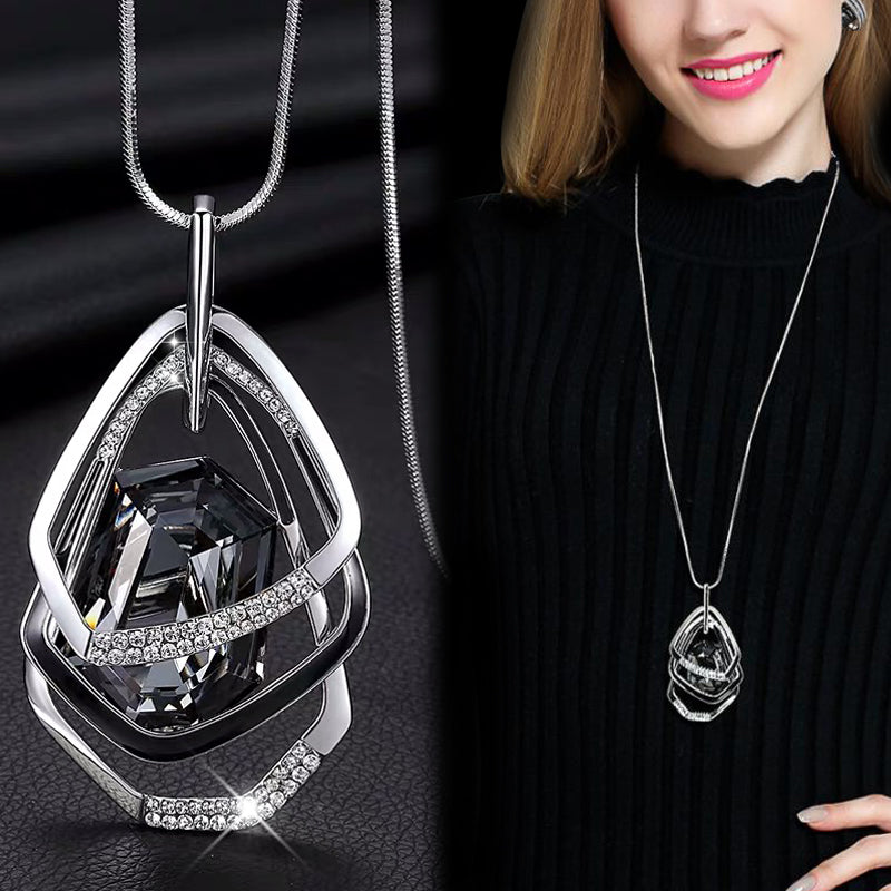 Long Necklaces & Pendants for Women Maxi Collier Femme Geometric Chain Fashion Necklace Statement Colar Accessories Jewelry 2019