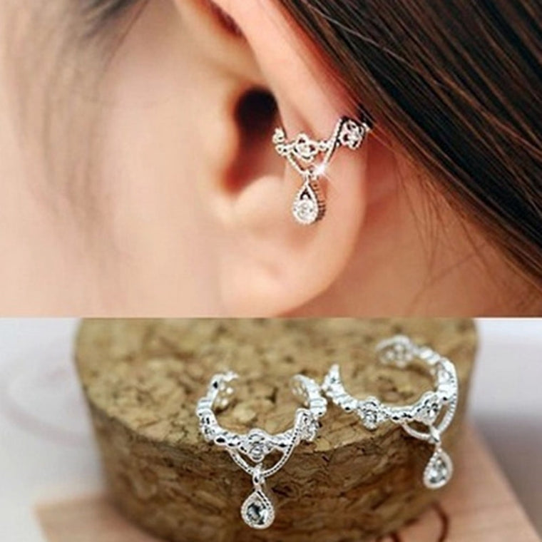 Vintage Fashion No Pierced Ear Cuff Clip For Women Punk Personality Crystal Earrings Wrap Earcuff Brincos