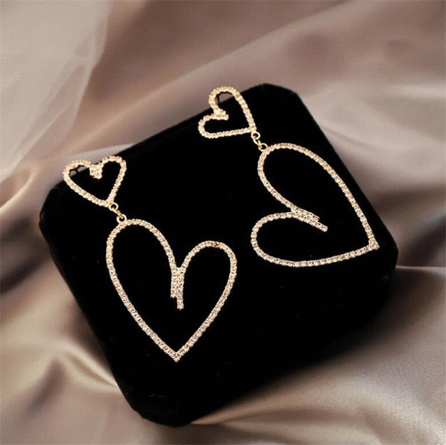 2020 New Arrival Metal Hyperbole Round crystal earing Women Dangle Earrings Fashion Female Korean Simple Jewelry Circle Earrings