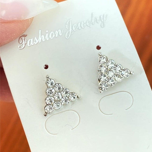 2020 New Arrival Metal Hyperbole Round crystal earing Women Dangle Earrings Fashion Female Korean Simple Jewelry Circle Earrings