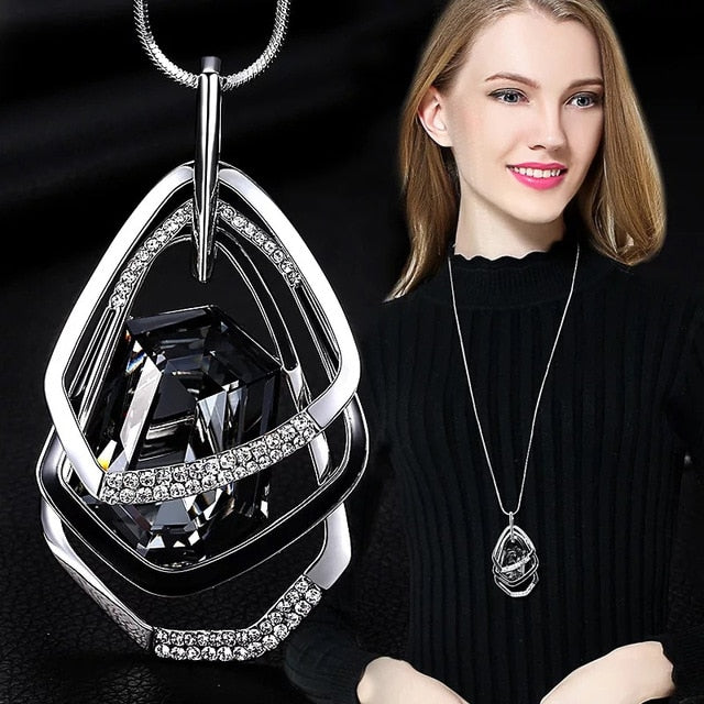 Long Necklaces & Pendants for Women Maxi Collier Femme Geometric Chain Fashion Necklace Statement Colar Accessories Jewelry 2019