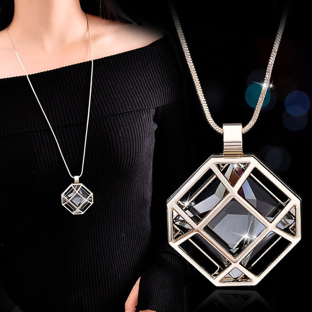 Long Necklaces & Pendants for Women Maxi Collier Femme Geometric Chain Fashion Necklace Statement Colar Accessories Jewelry 2019