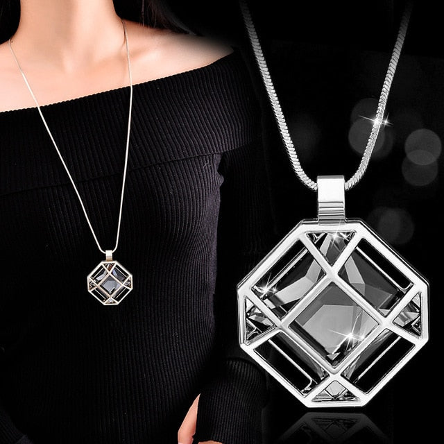 Long Necklaces & Pendants for Women Maxi Collier Femme Geometric Chain Fashion Necklace Statement Colar Accessories Jewelry 2019