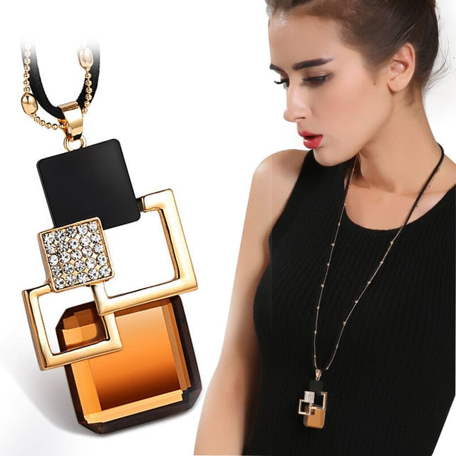 Long Necklaces & Pendants for Women Maxi Collier Femme Geometric Chain Fashion Necklace Statement Colar Accessories Jewelry 2019