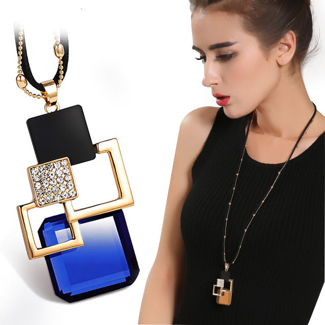 Long Necklaces & Pendants for Women Maxi Collier Femme Geometric Chain Fashion Necklace Statement Colar Accessories Jewelry 2019