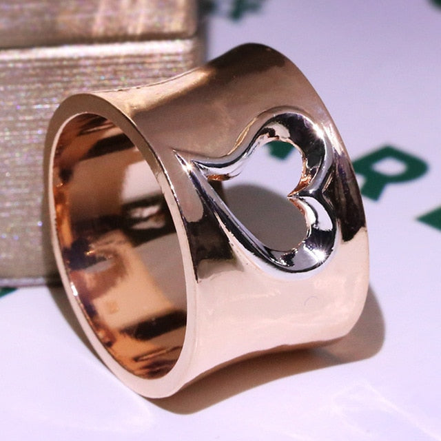 FFLACEL Hollow Two-tone Color Ring Silver Wave Cubic Zircon Ring for Female Fashion Popular Rhinestone Wedding Rings for Women