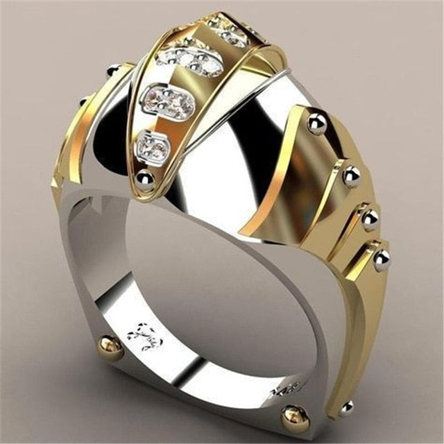 Unique Style Small Crystal Zircon Stone Ring Luxury Fashion Gold Color Jewelry 925 Silver Promise Engagement Rings For Women