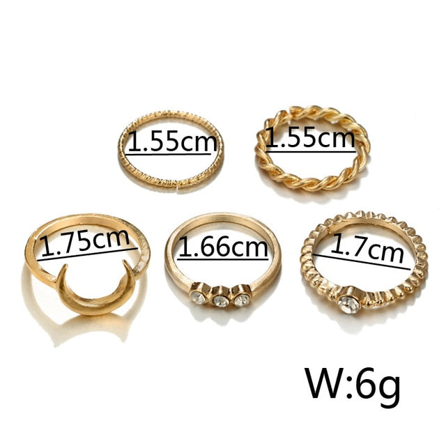 Fashion Vintage Alloy Set of Rings Adjustable Simple Silver Sunflower Opening Rings for Women