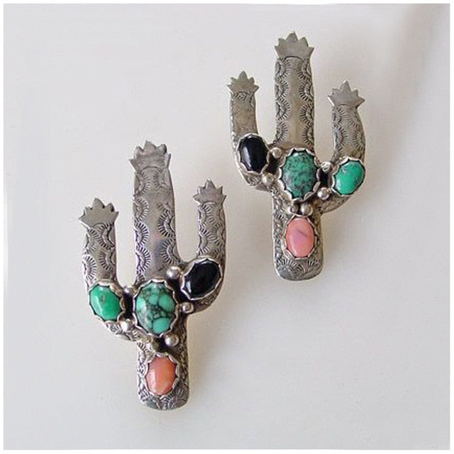 Boho Ethnic Green Resin Stone Drop Dangle Earrings For Women Indian Tribal Vintage Earrings pendientes mujer moda 2019 Z4E680
