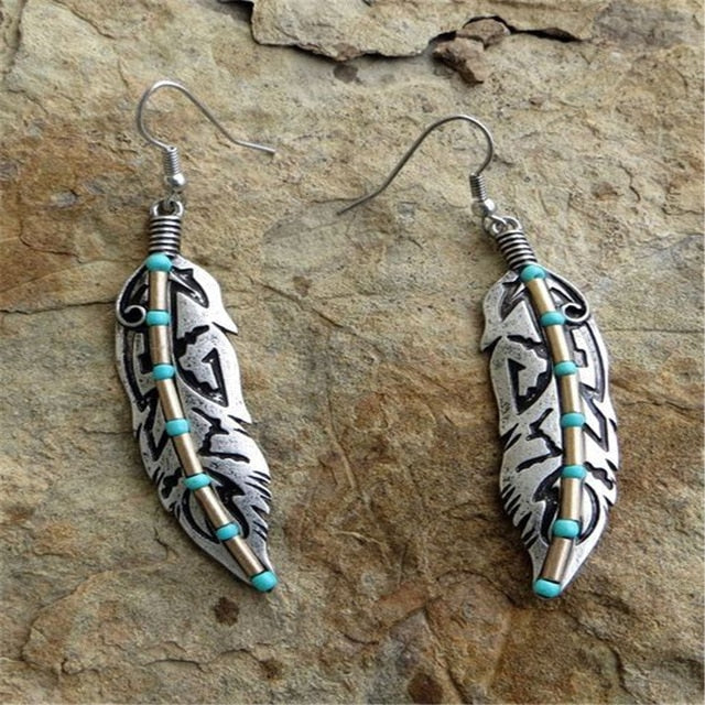Boho Ethnic Green Resin Stone Drop Dangle Earrings For Women Indian Tribal Vintage Earrings pendientes mujer moda 2019 Z4E680