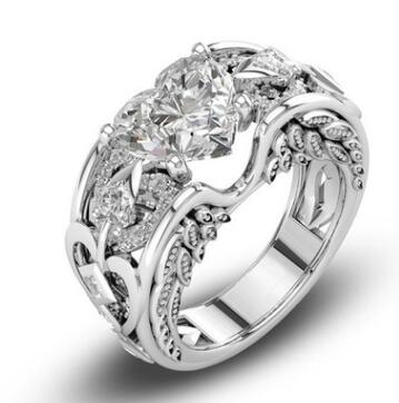 Charm Multicolor 925 Sterling Silver Princess Heart Zircon Engagement Rings for Women Anel Austrian Crystals Jewelry Top Quality