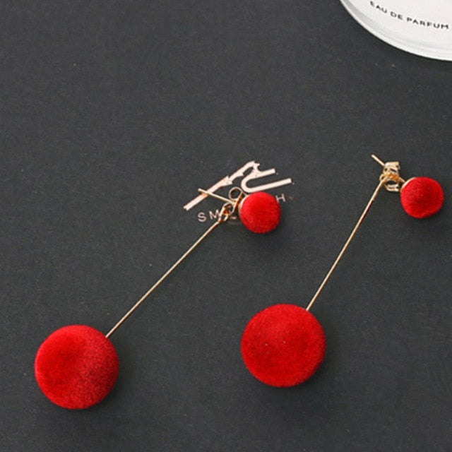 Moda coreana largo pendiente geométrico asimétrico Diamante de imitación círculo pendientes nuevo acrílico pendiente para mujer regalo fiesta boda