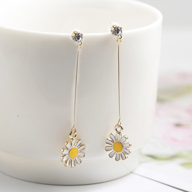 Moda coreana largo pendiente geométrico asimétrico Diamante de imitación círculo pendientes nuevo acrílico pendiente para mujer regalo fiesta boda