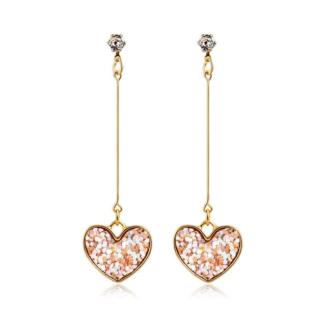 Korean Statement Round Dangle Drop Earrings for Women 2019 Fashion Jewelry Vintage Geometric Round Sequin Hanging Gold Earring