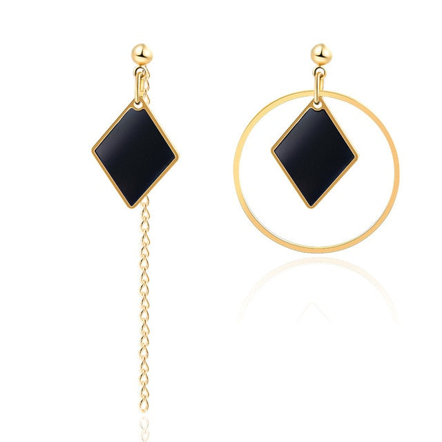 Korean Statement Round Dangle Drop Earrings for Women 2019 Fashion Jewelry Vintage Geometric Round Sequin Hanging Gold Earring