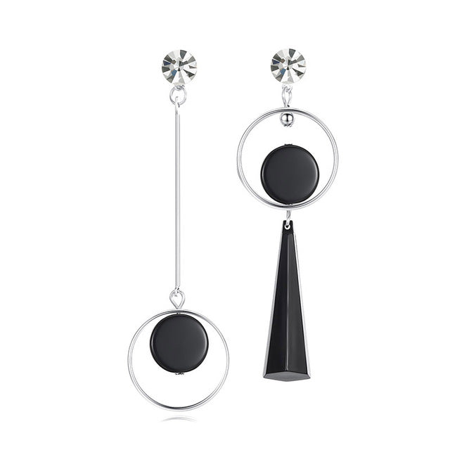 Korean Statement Round Dangle Drop Earrings for Women 2019 Fashion Jewelry Vintage Geometric Round Sequin Hanging Gold Earring