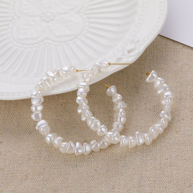 IPARAM tendencia perla simulada pendientes largos de mujer perla redonda blanca boda pendientes colgantes joyería Coreana de la manera pendientes