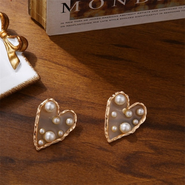 IPARAM tendencia perla simulada pendientes largos de mujer perla redonda blanca boda pendientes colgantes joyería Coreana de la manera pendientes