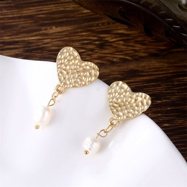 IPARAM tendencia perla simulada pendientes largos de mujer perla redonda blanca boda pendientes colgantes joyería Coreana de la manera pendientes