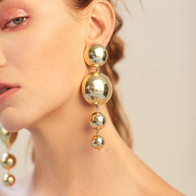 IPARAM tendencia perla simulada pendientes largos de mujer perla redonda blanca boda pendientes colgantes joyería Coreana de la manera pendientes
