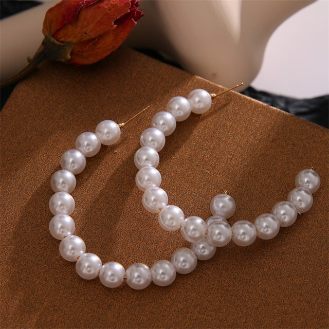 IPARAM tendencia perla simulada pendientes largos de mujer perla redonda blanca boda pendientes colgantes joyería Coreana de la manera pendientes