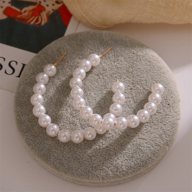 IPARAM tendencia perla simulada pendientes largos de mujer perla redonda blanca boda pendientes colgantes joyería Coreana de la manera pendientes